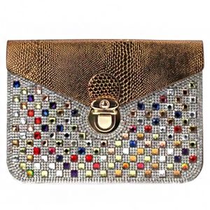Gold Crystal Touch Screen Friendly Clutch
